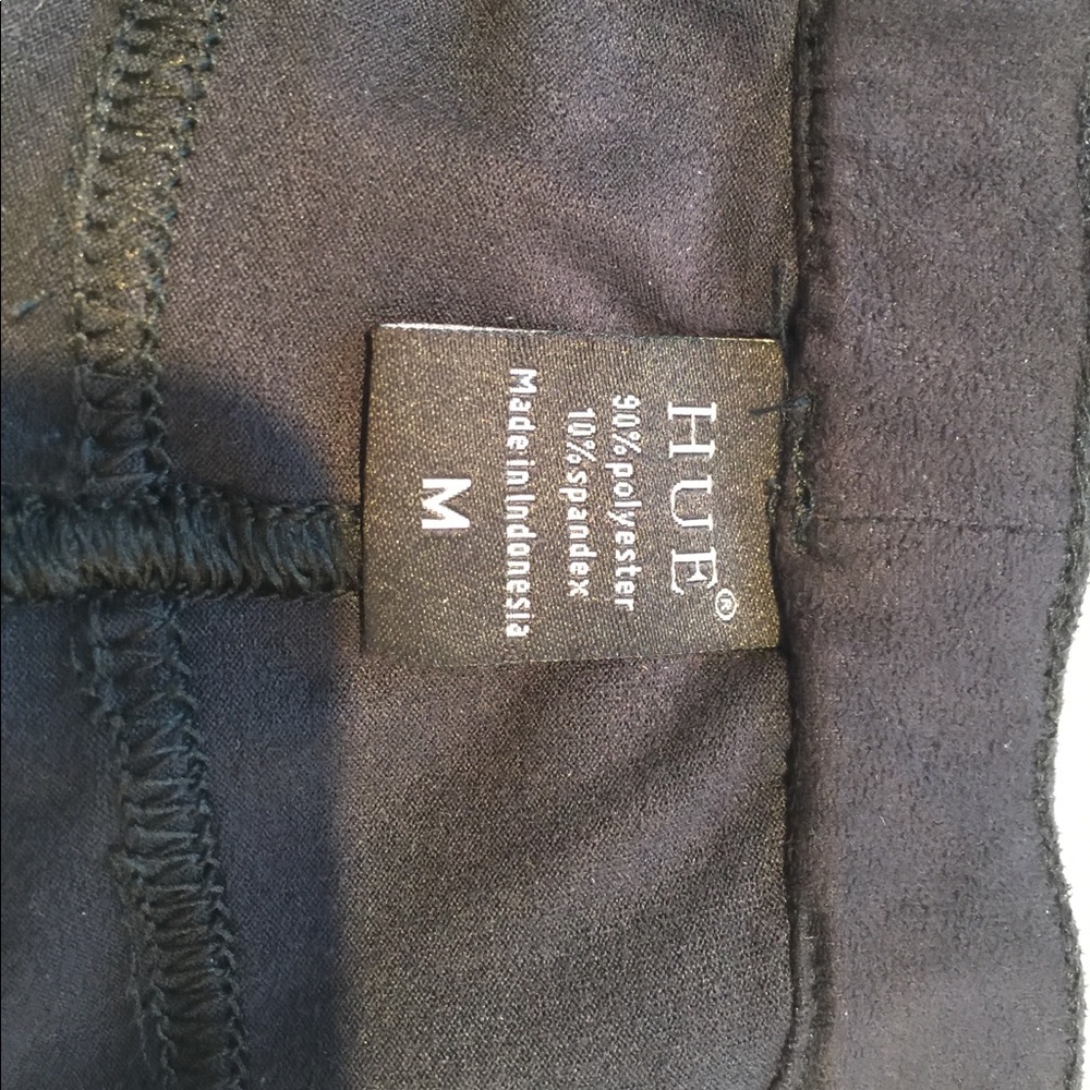 Hue Black Faux Suede Leggings